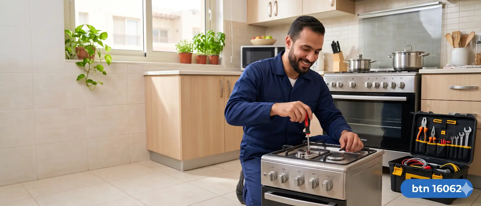 فني صيانة رويال جاز متخصص بيصلح بوتاجاز رويال جاز في المطبخ