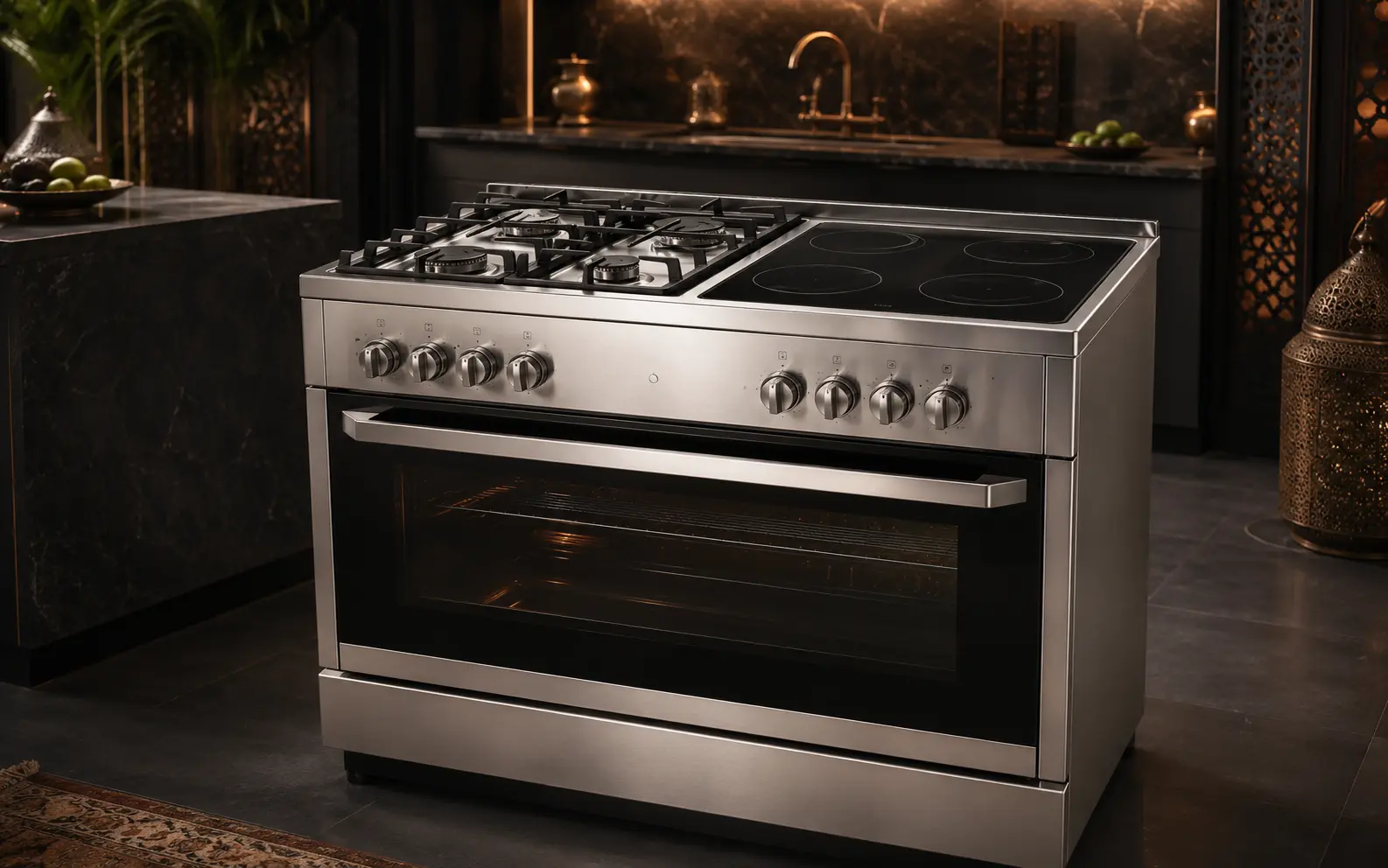 فني FixStove أثناء صيانة بوتاجاز غاز في المنزل